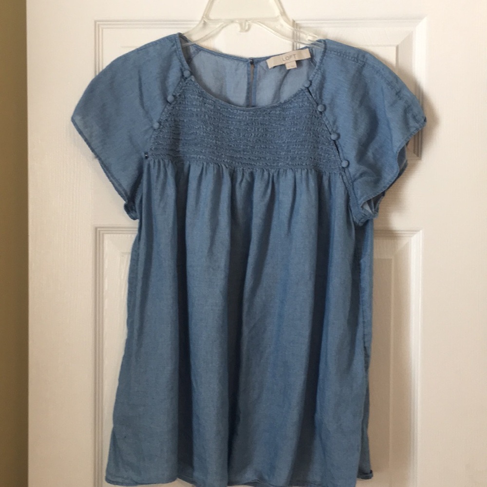 Loft Chambray Top